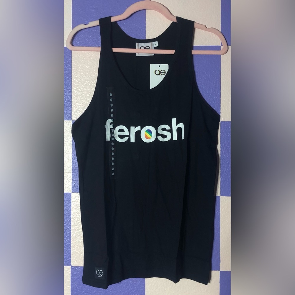 NWT Black Ferosh Rainbow Tank - Size S